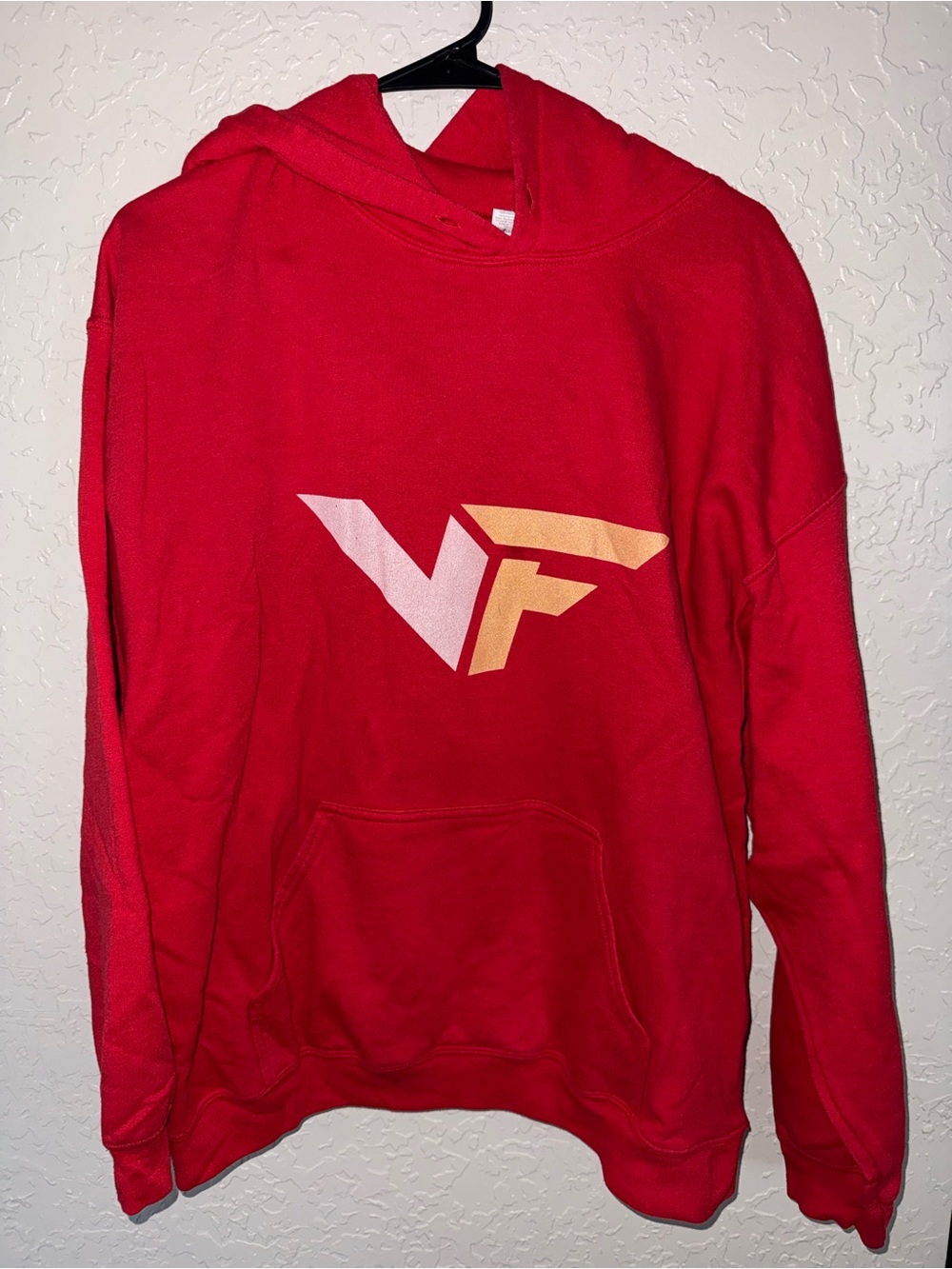 Gildan Heavy Blend VF Logo Red Pullover Hoodie Sweatshirt Size Large